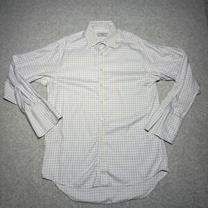 Charles Tyrwhitt Mens Dress Shirt 15.5‎ 33 Blue Burgundy Check Non Iron Cotton